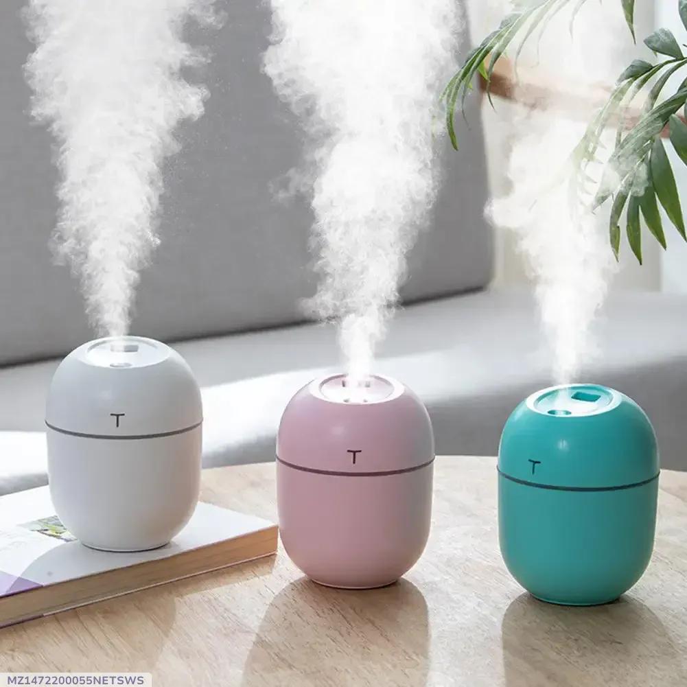 Humidifier Portable Mini Air Humidifiers for Bedroom - USB Desktop Humidifier with Led Night Lights, Quiet Cool Mist Humidifier, for Bedroom, Car And Office, 👍