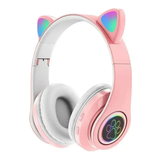 Cat Ear LED Headphones Multicolor ABS for Teens Young Adults 🐱 Cat Ear LED Headphones – Multicolor RGB wireless